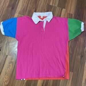Vintage 80s 90s Men’s M Architect Color Block Classic Fit Polo Shirt Rugby
